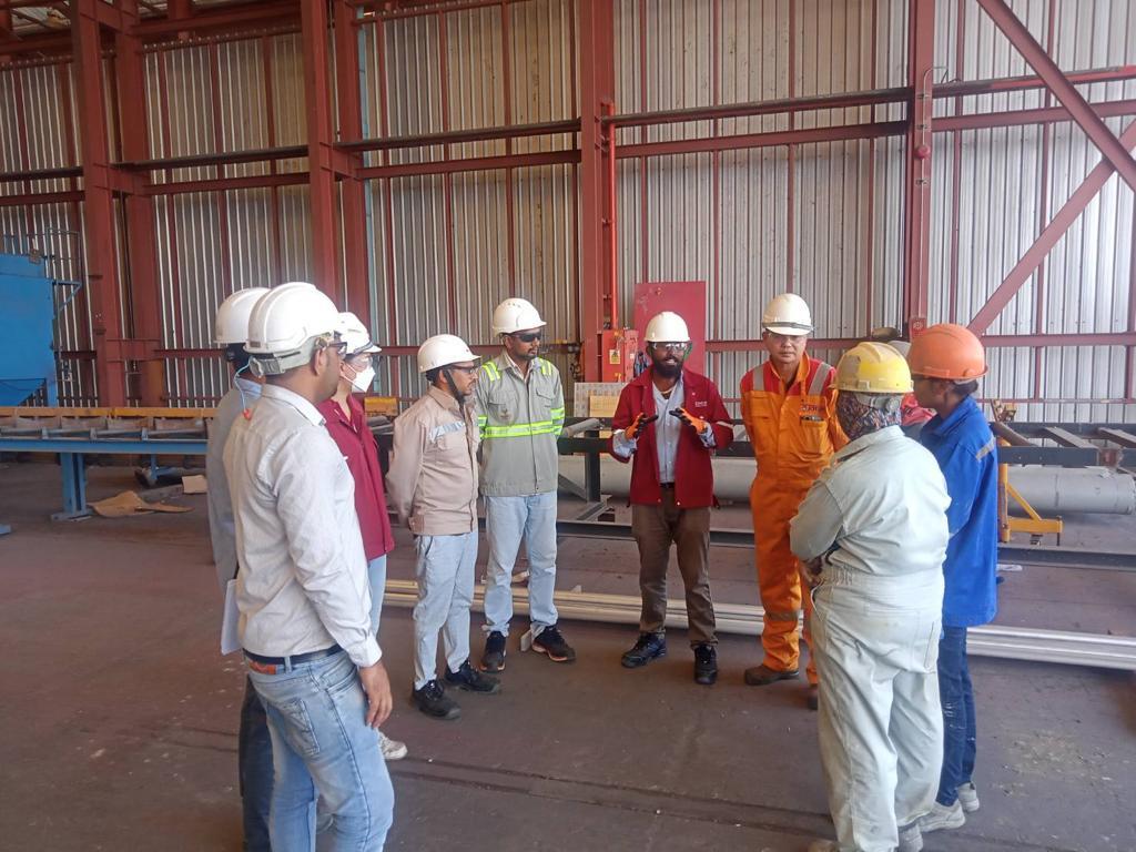 Project QA/QC site coordination meeting with client engineers